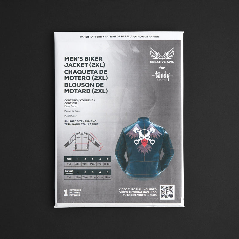 Patron en papier pour veste de motard pour homme Creative Awl