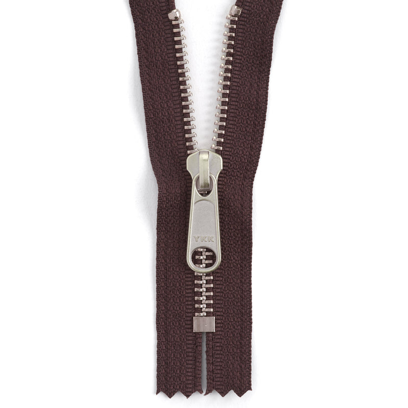 YKK #5 Nickel Plate Complete Zipper