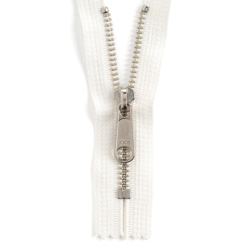 YKK #5 Nickel Plate Complete Zipper