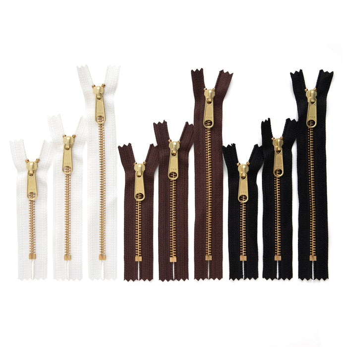 YKK #5 Bottom Stops Solid Brass Zipper Hardware Brass - 50 Pack