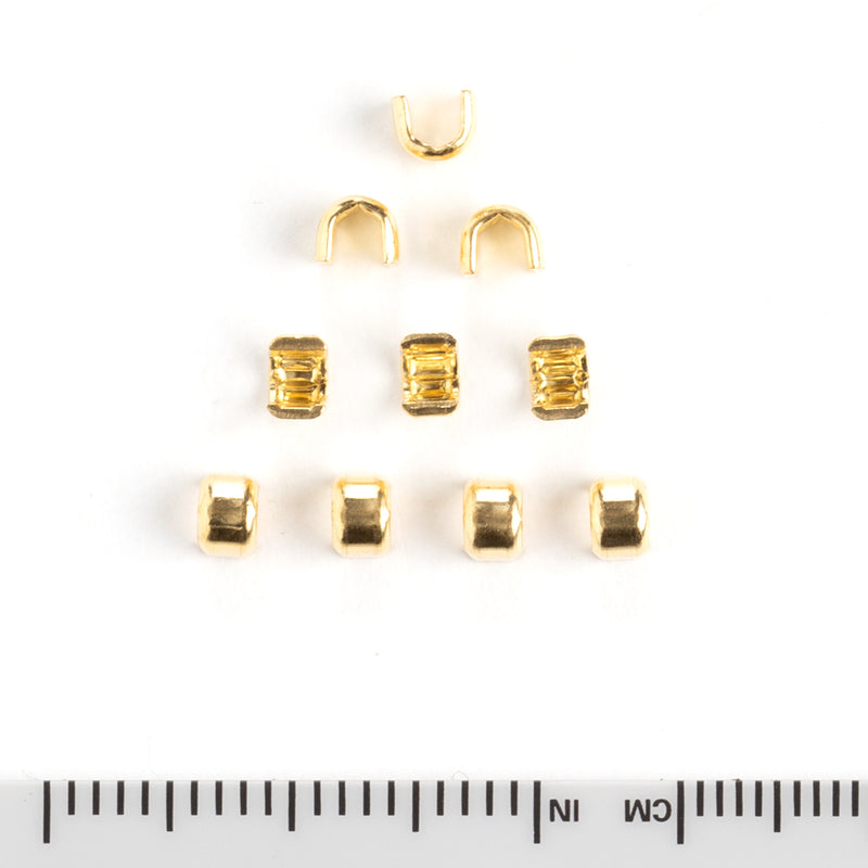 #5 Zipper Top Stop Brass 10 Pack