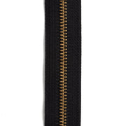 YKK #5 Brass Zipper Tape by the Yard Black