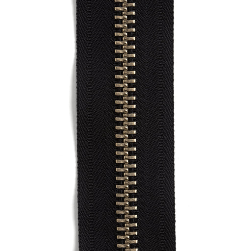YKK #10 Nickel Plate Zipper Tape by the Yard