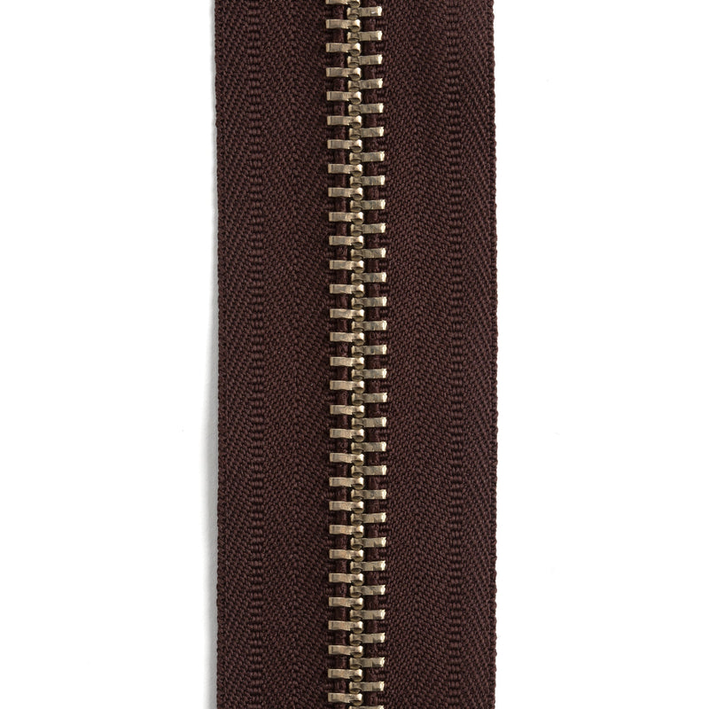 YKK #10 Nickel Plate Zipper Tape by the Yard