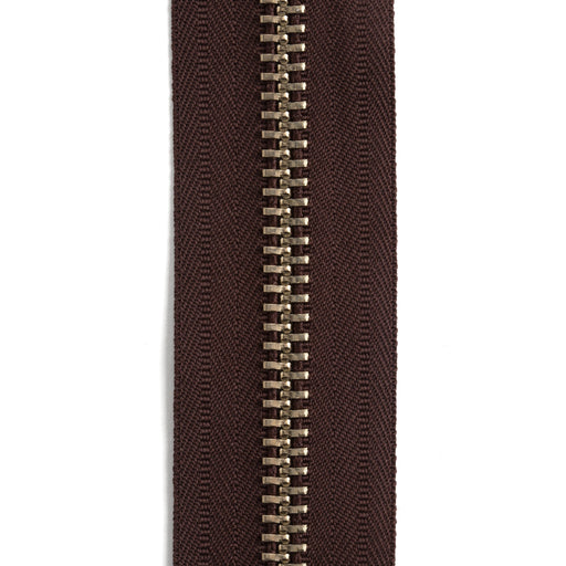 YKK #10 Nickel Plate Zipper Tape by the Yard