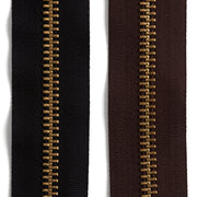 YKK #10 Brass Zipper Tape by the Yard