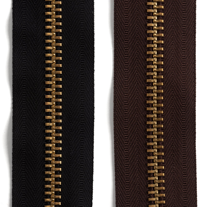 YKK #10 Brass Zipper Tape by the Yard