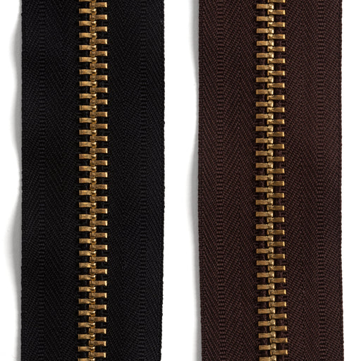 YKK #10 Brass Zipper Tape by the Yard