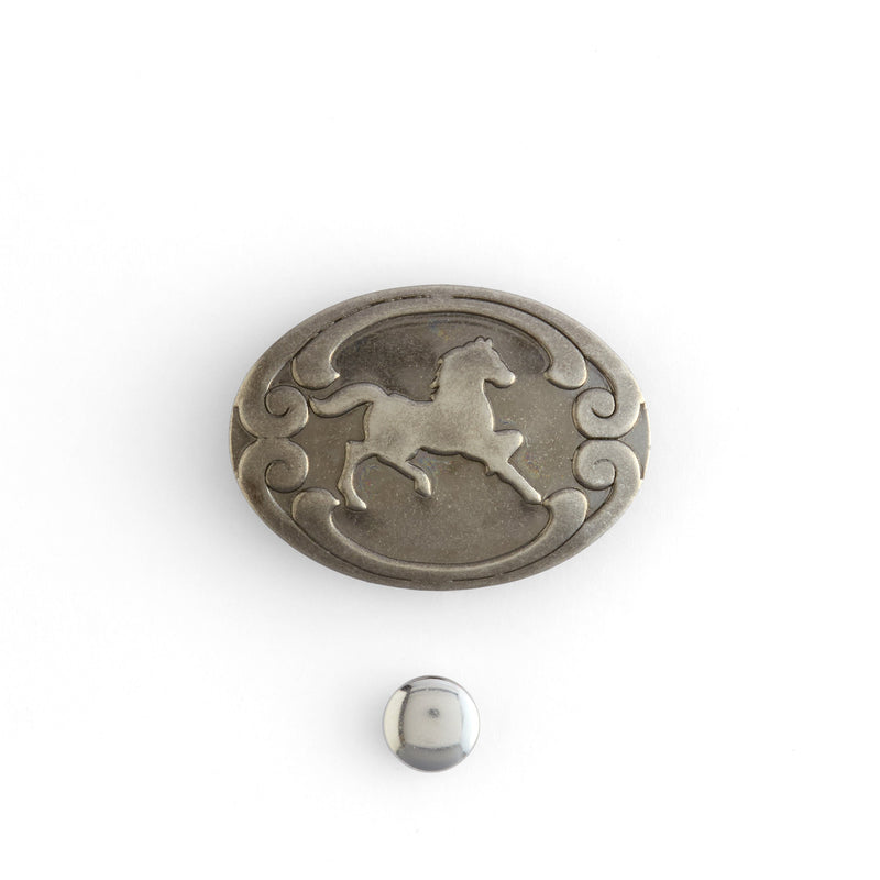 Horse Stamped Steel Concho