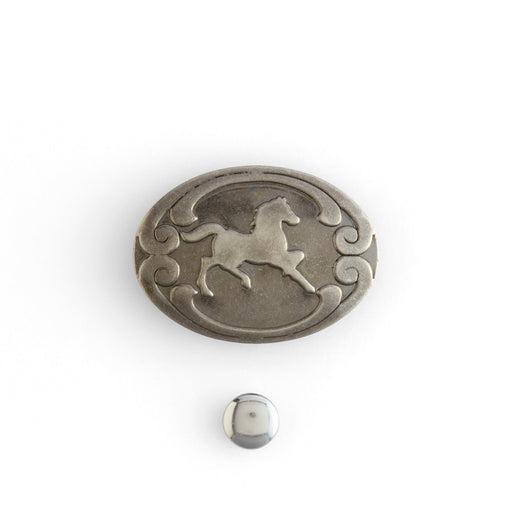 Horse Stamped Steel Concho