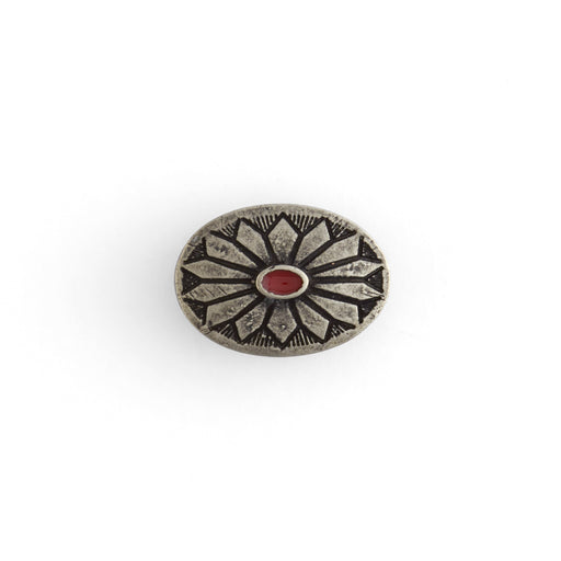 Red Enamel Flower Concho - FINAL SALE