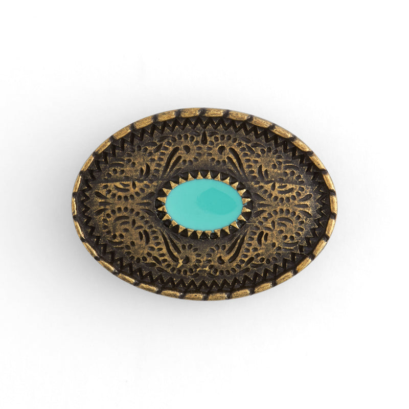 Turquoise Enamel Concho - FINAL SALE