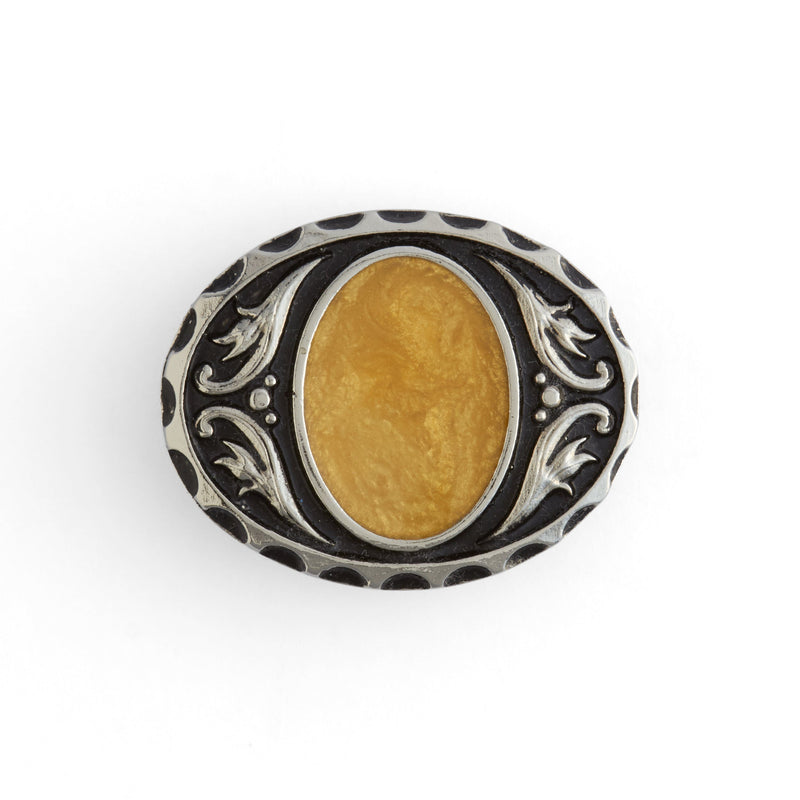 Onyx Enamel Concho - FINAL SALE