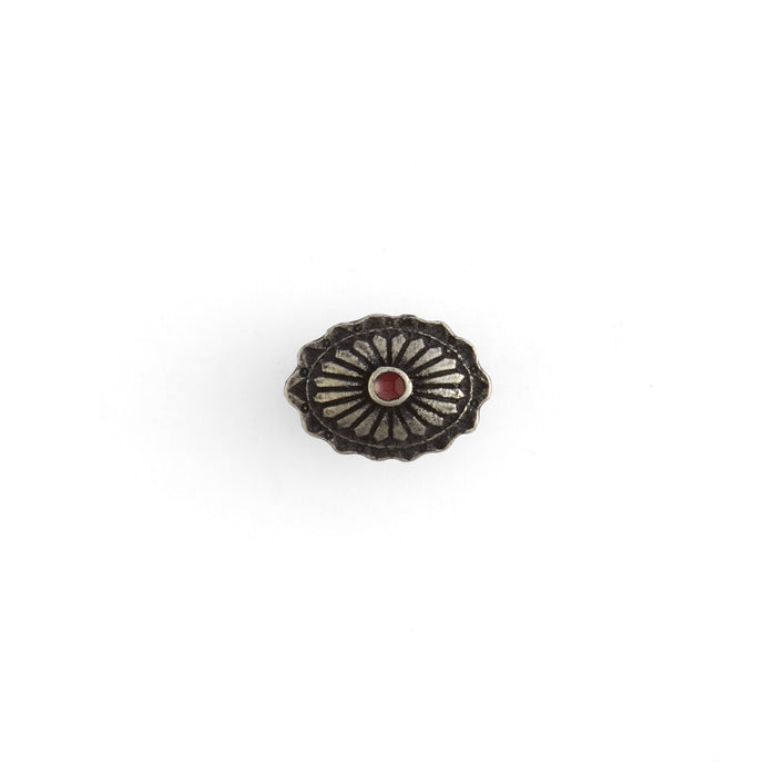 Red Enamel Flower Concho