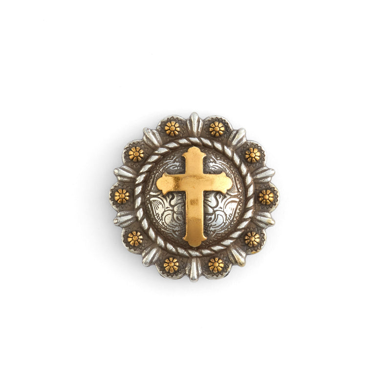 Roped Berry Round Conchos With Center Motif