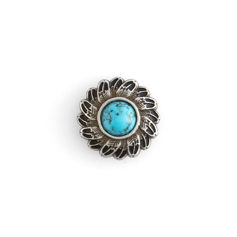 Turquoise Feather Concho
