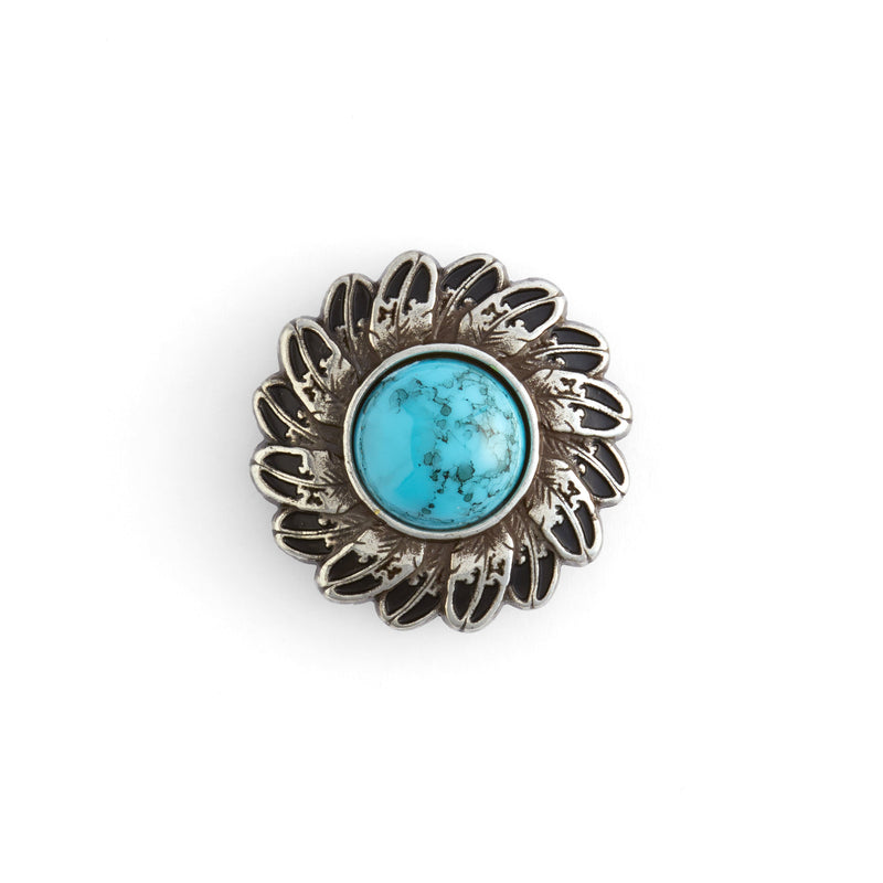 Turquoise Feather Concho