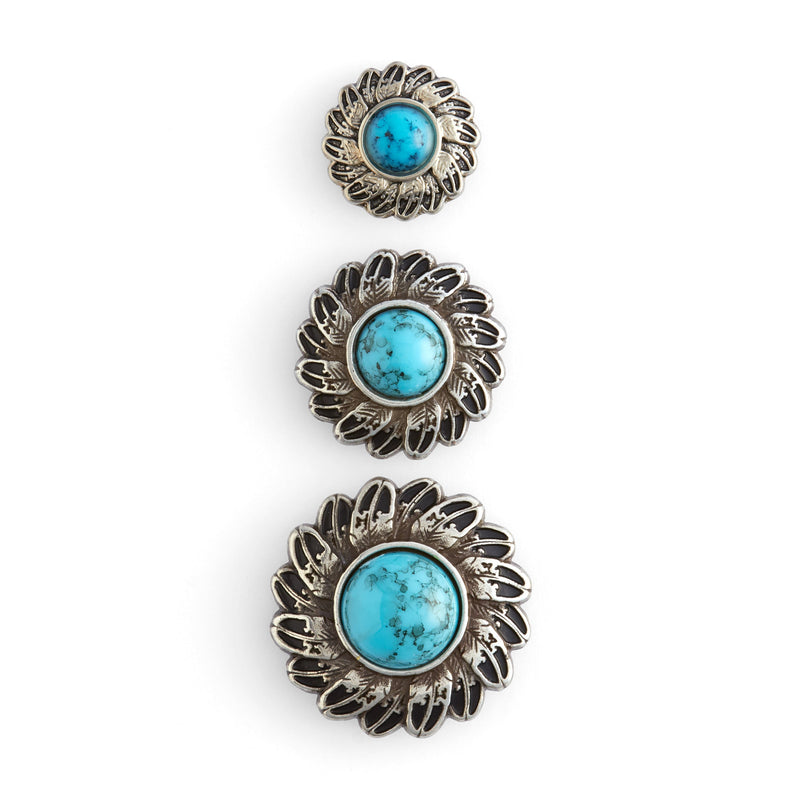 Turquoise Feather Concho