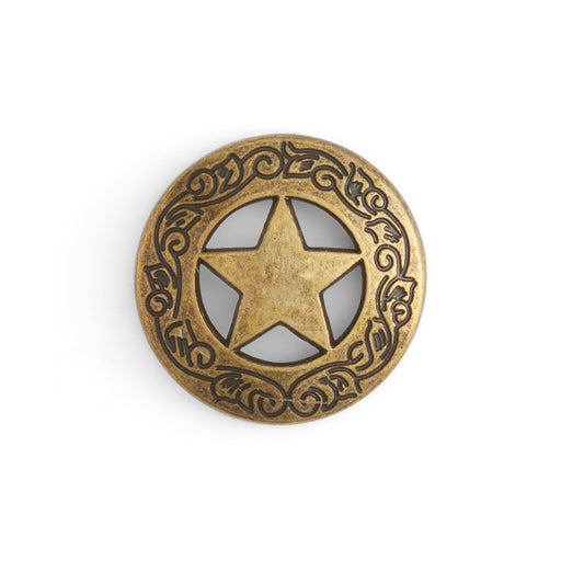 Star Badge Concho Antique Gold