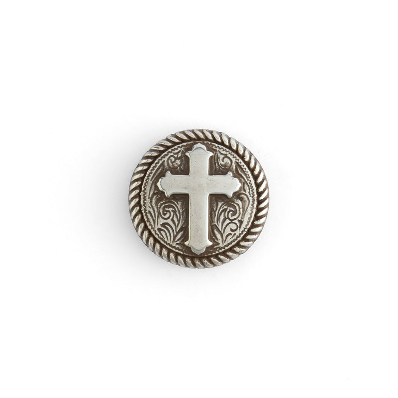 Round Rope Edge Cross Concho