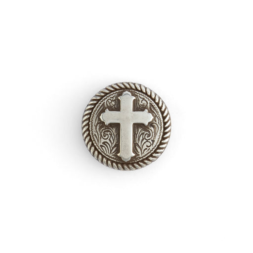 Round Rope Edge Cross Concho