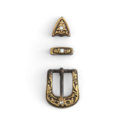 Decorative Hatband Buckle Set with Stones