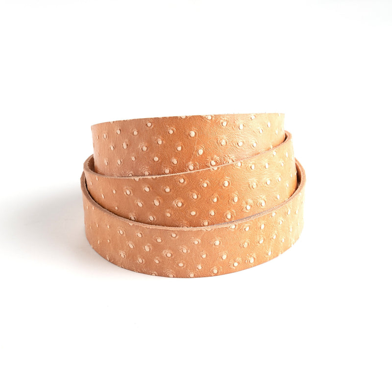 Veg-Tan Embossed Belt Blank