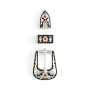 Floral Decorative Hatband Buckle Set