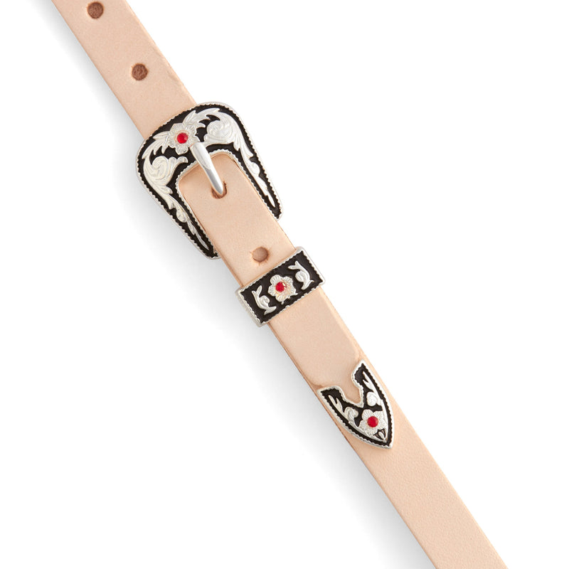 Floral Decorative Hatband Buckle Set