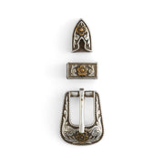 Floral Decorative Hatband Buckle Set