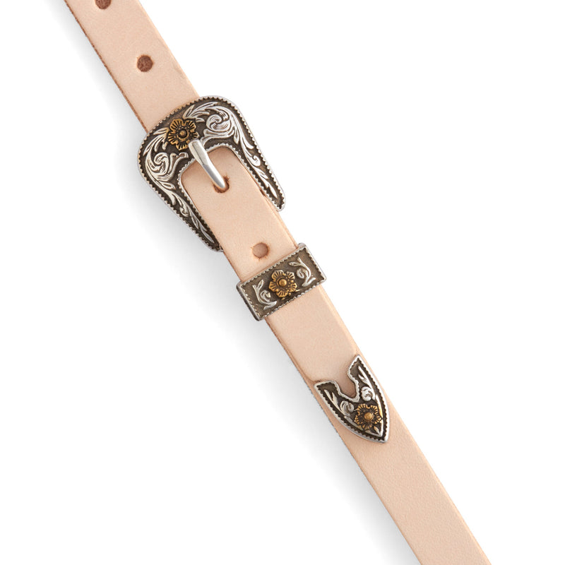 Floral Decorative Hatband Buckle Set