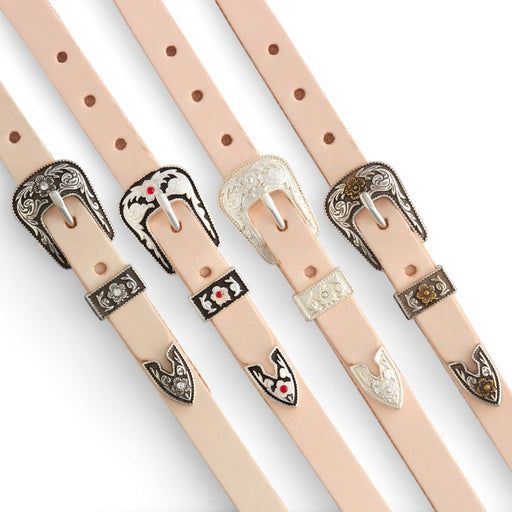 Floral Decorative Hatband Buckle Set