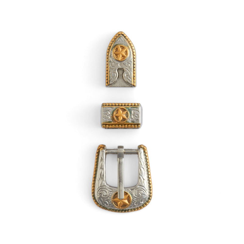 Texas Star Decorative Hatband Buckle Set