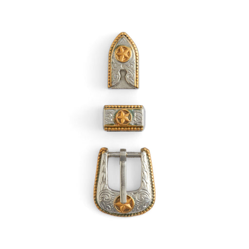 Texas Star Decorative Hatband Buckle Set