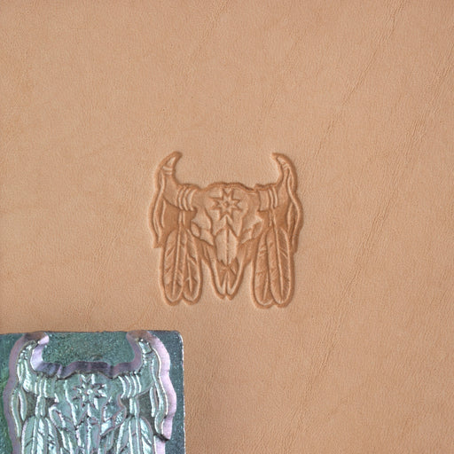Craftool® Stamp Head Feathered Bull Skull
