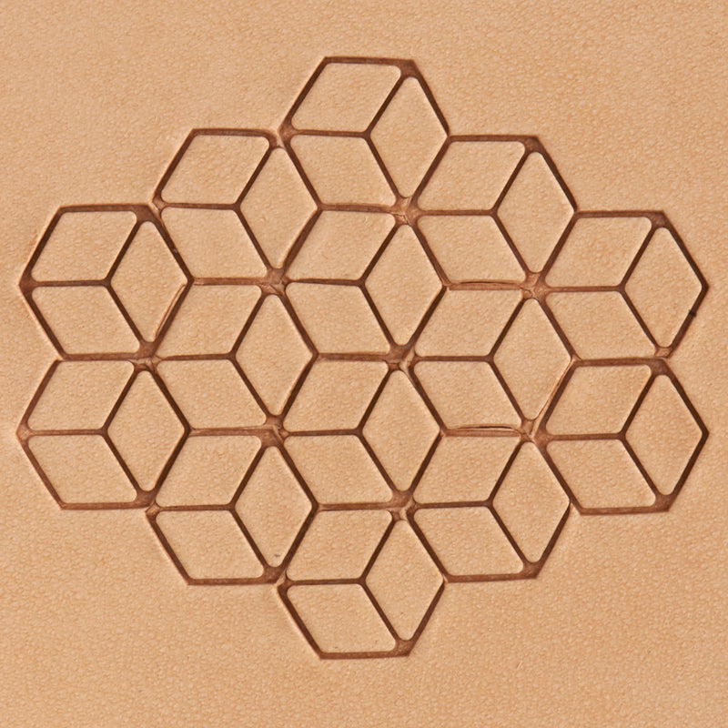 Timbre en laiton cube 3D