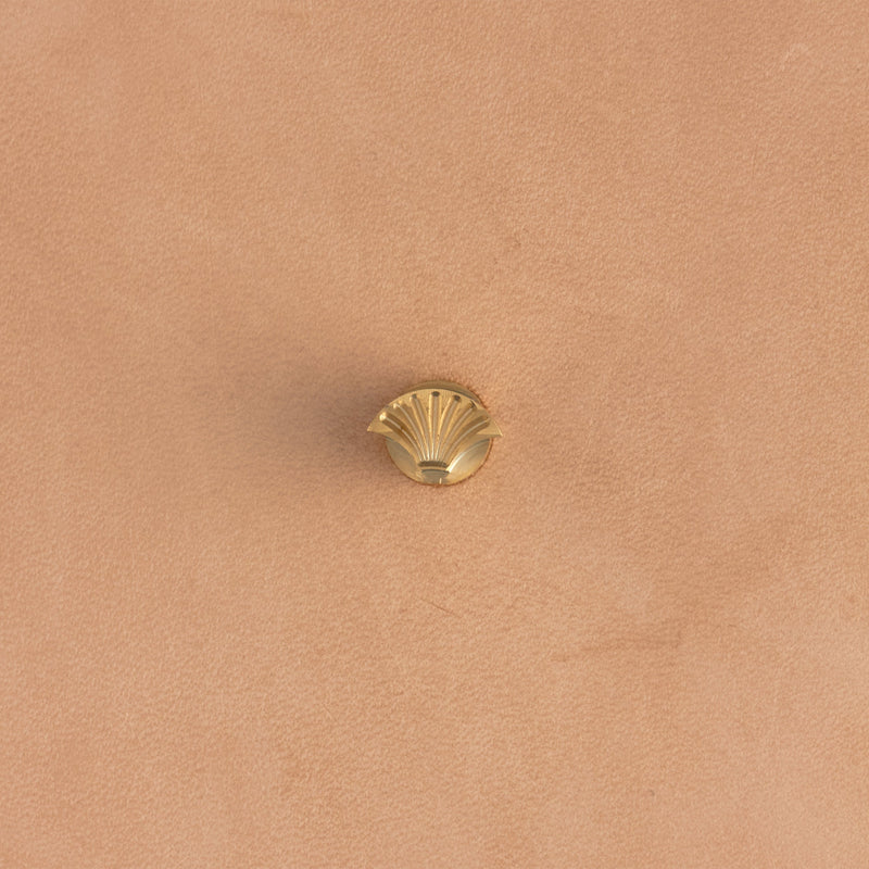 Lined Shell Brass Stamp