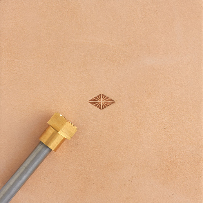 Sunburst Diamond Brass Stamp