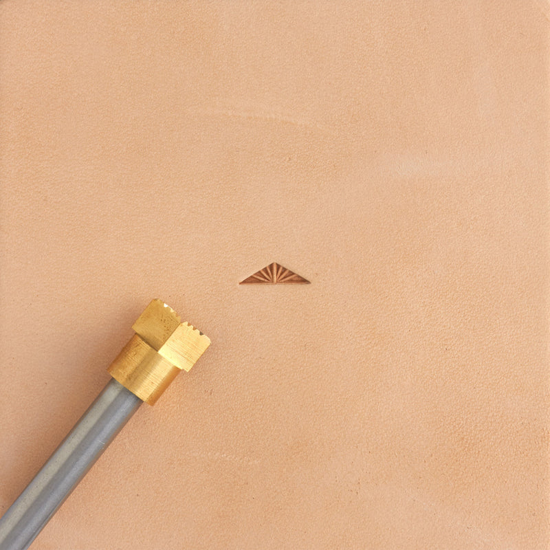 Sunburst Half Diamond Brass Stamp