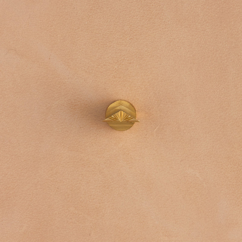 Sunburst Half Diamond Brass Stamp