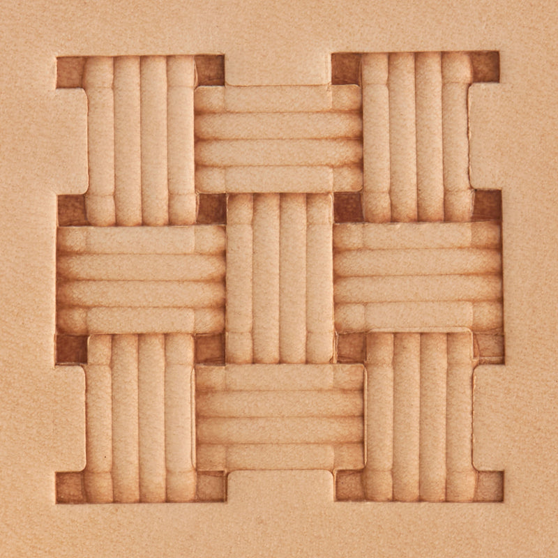 Straw Lattice Weave Brass Stamp