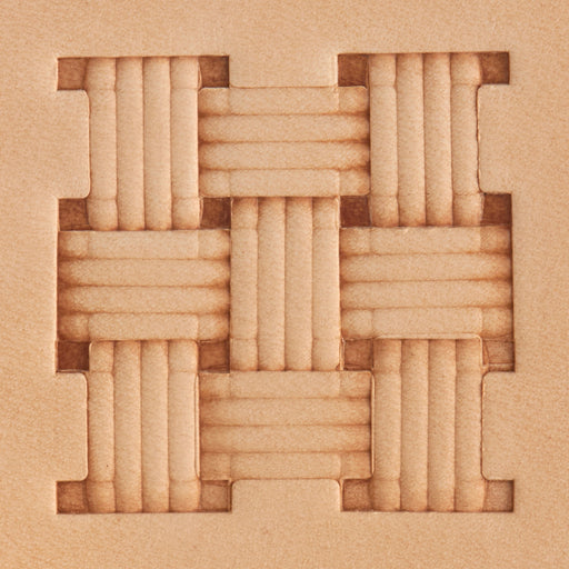 Straw Lattice Weave Brass Stamp