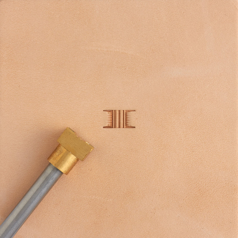 Lined Basket Weave Brass Stamp