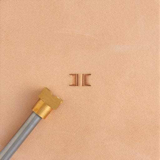 Hallow Basket Weave Brass Stamp