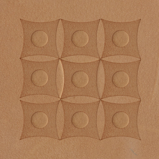 Curved Square With Dot Brass Stamp
