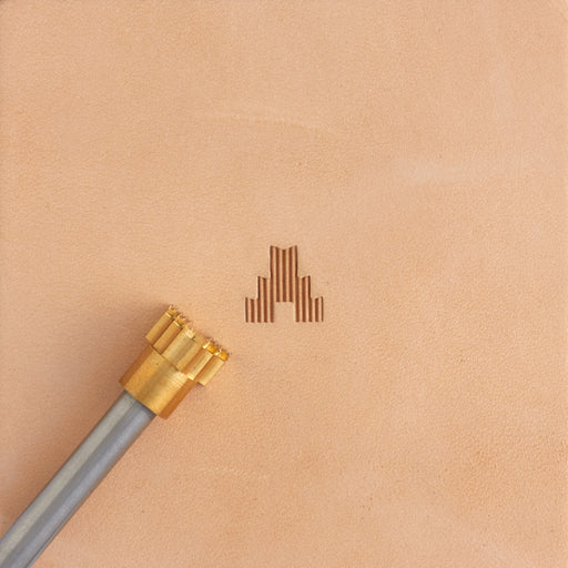 Pyramid Border Brass Stamp