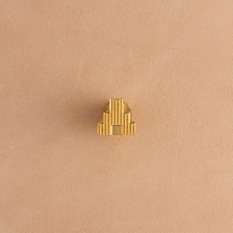Pyramid Border Brass Stamp