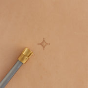 Detailed Box Diamond Brass Stamp