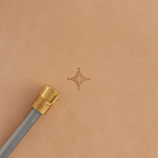 Detailed Box Diamond Brass Stamp