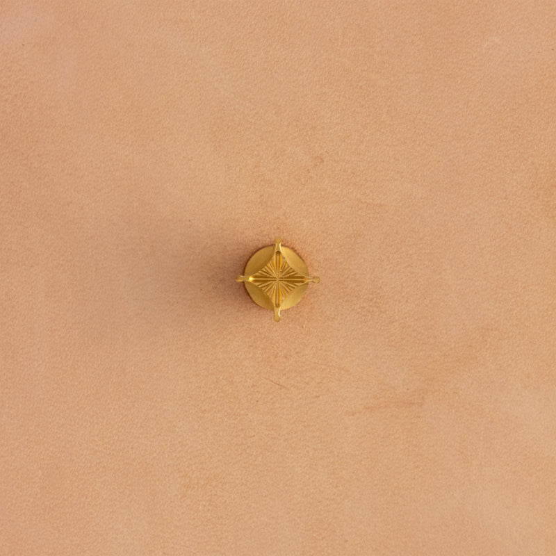Detailed Box Diamond Brass Stamp